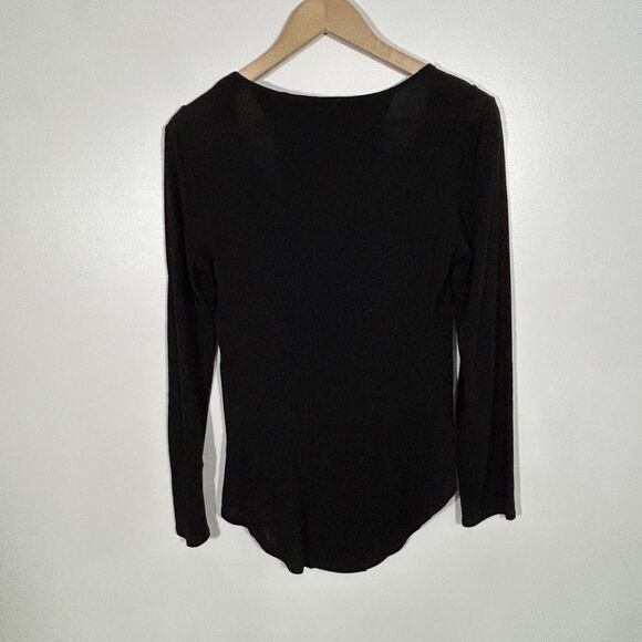 Helmut Lang Top Size Medium Long Sleeve Shirt Tee Modal Basic Staple Piece - Picture 6 of 8